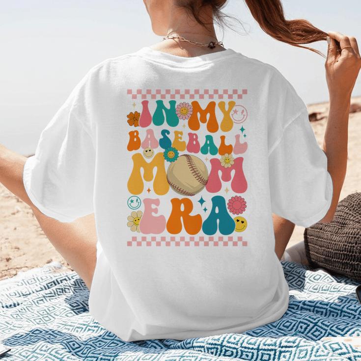 Retro Groovy In My Baseball Mom Era Happy Women Premium Women's T-Shirt Back Print Retro Groovy In My Baseball Mom Era Happy Women Premium Women's T-Shirt Back Print