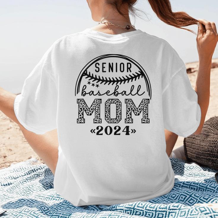 Senior Baseball Mom 2024 Women's T-Shirt Back Print