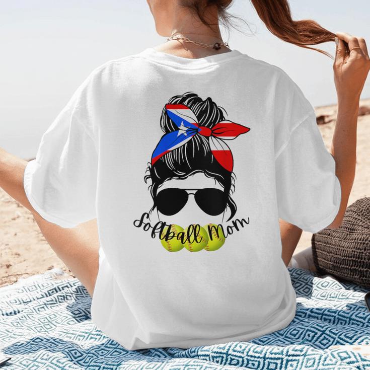 Softball Mom Puerto Rican Mom Spanish Baseball Mom Tote Women's T-Shirt Back Print Softball Mom Puerto Rican Mom Spanish Baseball Mom Tote Women's T-Shirt Back Print