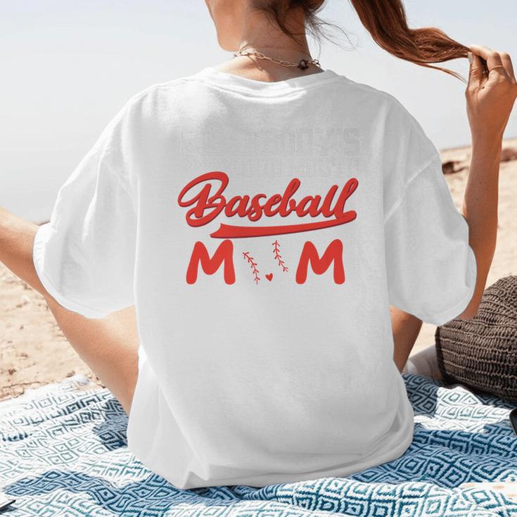 Somebody's Loud Mouth Baseball Mom Mama Premium Women's T-Shirt Back Print Somebody's Loud Mouth Baseball Mom Mama Premium Women's T-Shirt Back Print