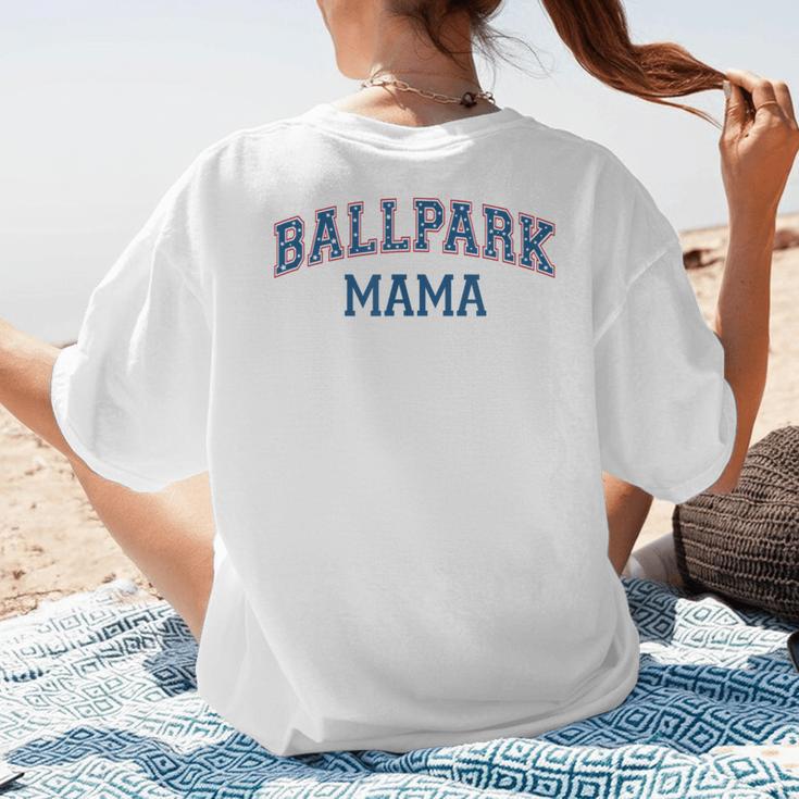 Spring 2024 Season Cute Baseball Mom Ballpark Mama Women's T-Shirt Back Print Spring 2024 Season Cute Baseball Mom Ballpark Mama Women's T-Shirt Back Print