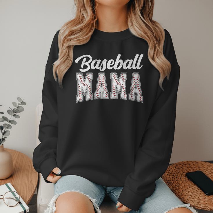 Baseball Mama Baseball Mom Women Proud Retro Women Crewneck Sweatshirt Baseball Mama Baseball Mom Women Proud Retro Women Crewneck Sweatshirt