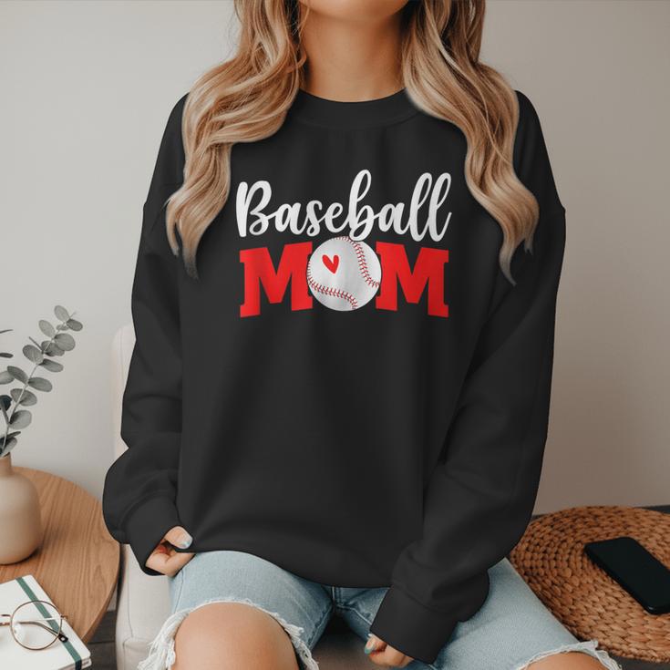 Baseball Mom Cute Letter Print Women Cute Mother's Day Women Crewneck Sweatshirt Baseball Mom Cute Letter Print Women Cute Mother's Day Women Crewneck Sweatshirt