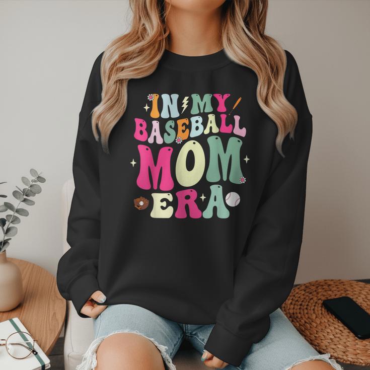 In My Baseball Mom Era Baseball Mama Women Crewneck Sweatshirt