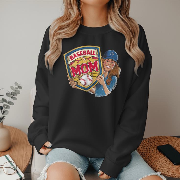Baseball Mom Mama Mother's In My Baseball Mom Era Women Crewneck Sweatshirt Baseball Mom Mama Mother's In My Baseball Mom Era Women Crewneck Sweatshirt