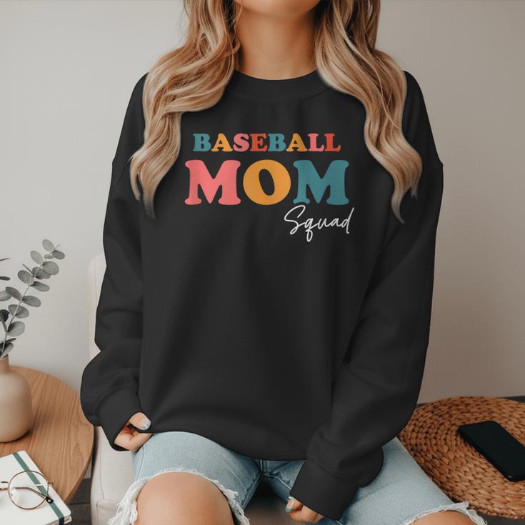 Baseball Mom Squad Boho Cute Back To School Ball Mom Women Crewneck Sweatshirt Baseball Mom Squad Boho Cute Back To School Ball Mom Women Crewneck Sweatshirt
