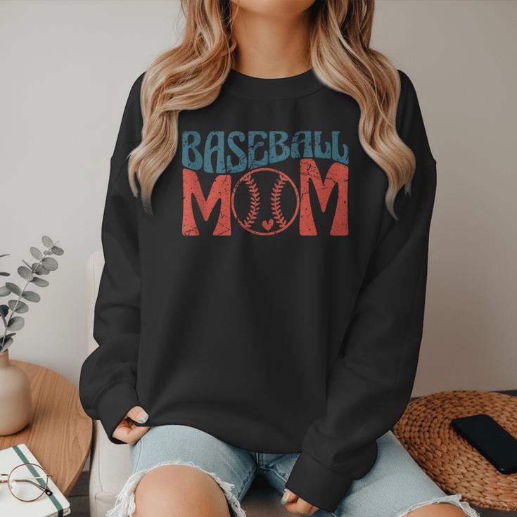 Baseball Mom Vintage Baseball Women Crewneck Sweatshirt Baseball Mom Vintage Baseball Women Crewneck Sweatshirt