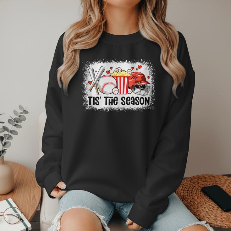 Baseball Mom Women Mama Season Baseball Lover Girls Boys Women Crewneck Sweatshirt