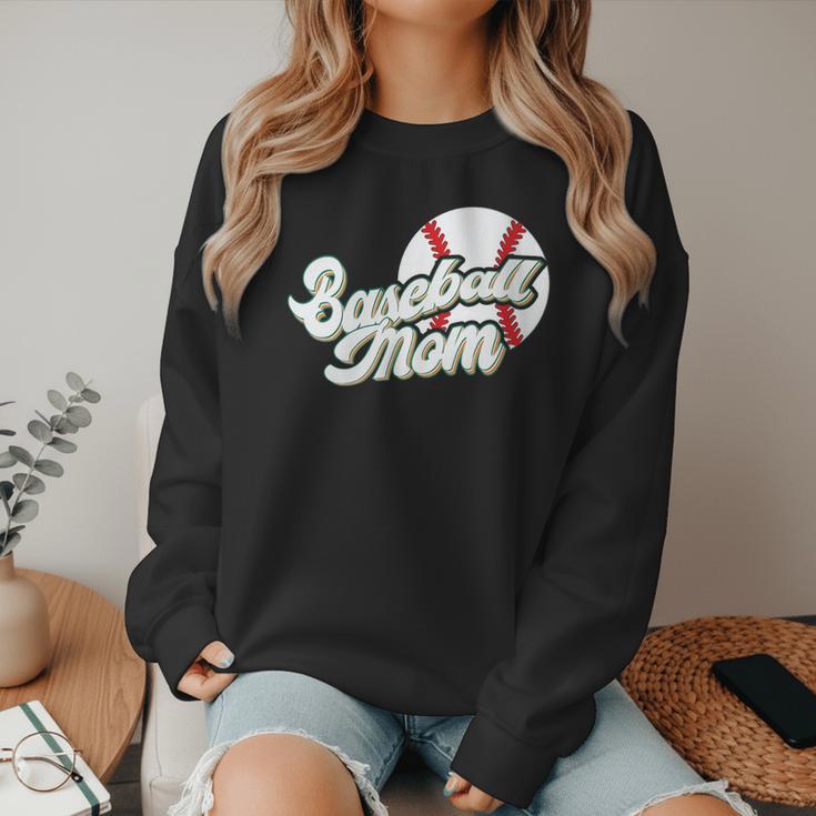 Baseball Mom's Favorite Game Day Women Crewneck Sweatshirt