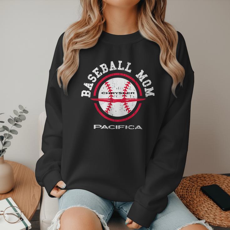 Chrysler Pacifica Baseball Mom Women Crewneck Sweatshirt Chrysler Pacifica Baseball Mom Women Crewneck Sweatshirt