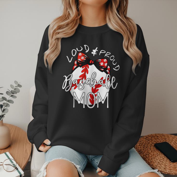 Loud & Proud Baseball Mom Baseballs Mother Sport Women Girls Women Crewneck Sweatshirt Loud & Proud Baseball Mom Baseballs Mother Sport Women Girls Women Crewneck Sweatshirt