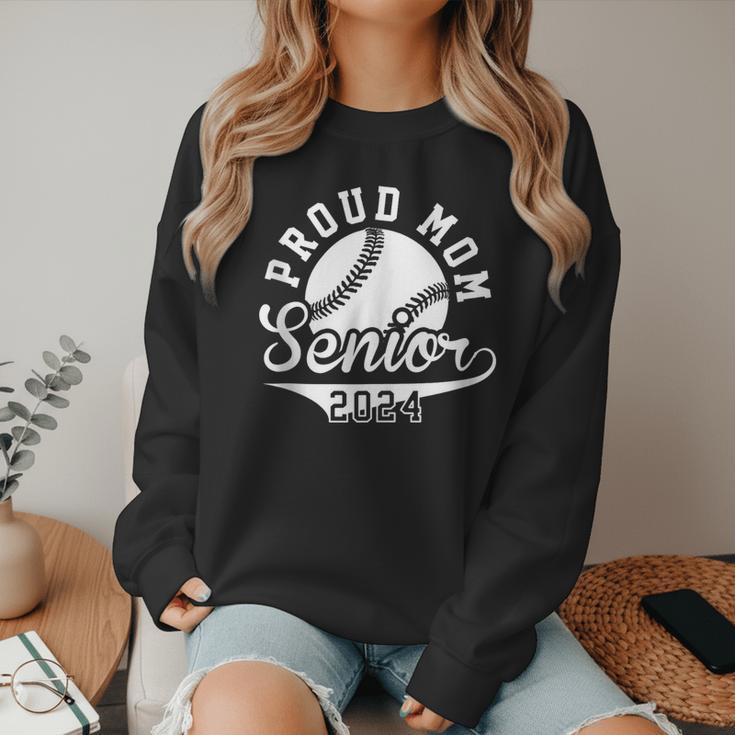 Proud Mom Senior 2024 Baseball Mom Proud Baseball Mom 2024 Women Crewneck Sweatshirt Proud Mom Senior 2024 Baseball Mom Proud Baseball Mom 2024 Women Crewneck Sweatshirt