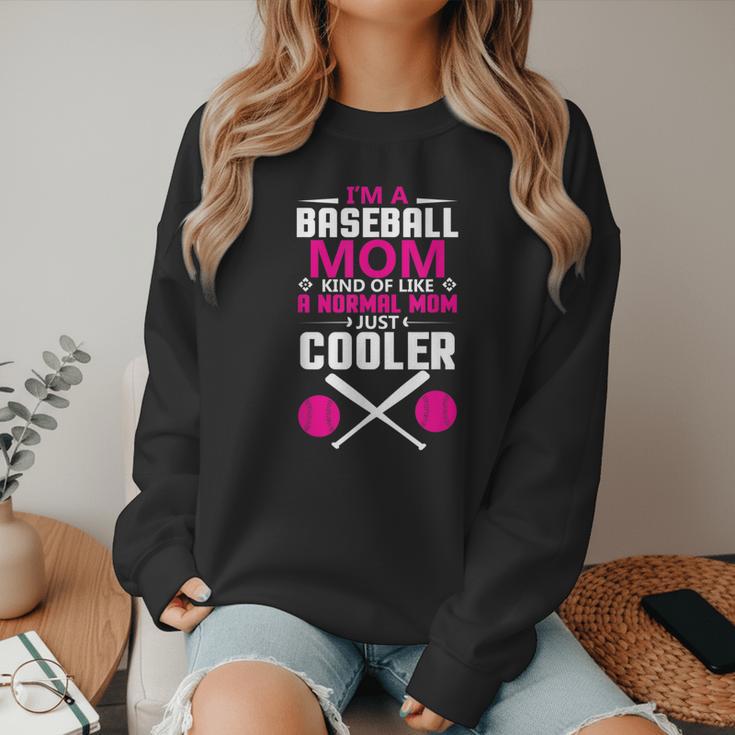 Self Expression Cool Baseball Mom Positive Thinking Women Crewneck Sweatshirt Self Expression Cool Baseball Mom Positive Thinking Women Crewneck Sweatshirt