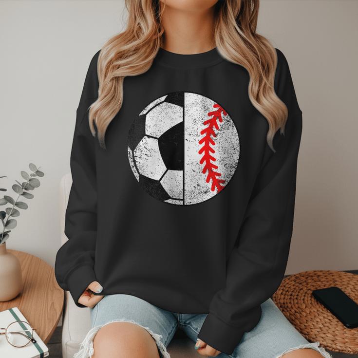 Soccer Baseball Player Soccer Baseball Mom Women Crewneck Sweatshirt Soccer Baseball Player Soccer Baseball Mom Women Crewneck Sweatshirt