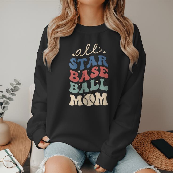 All Star Baseball Mom Women Crewneck Sweatshirt All Star Baseball Mom Women Crewneck Sweatshirt