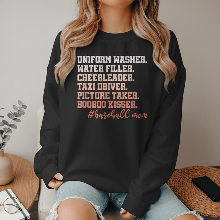 Uniform Washer Water Filler Cheerleader Baseball Mom Women Crewneck Sweatshirt