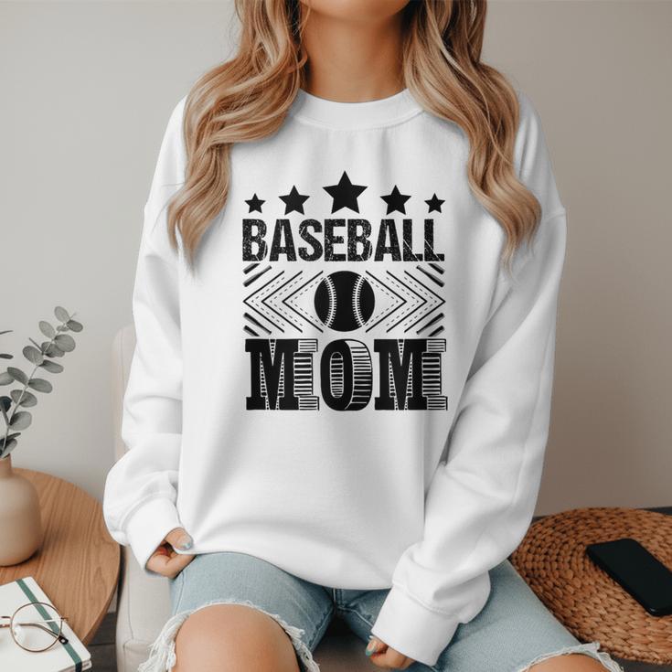 Baseball Mom Baseball Lover Mom Women Crewneck Sweatshirt