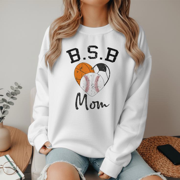 Basketball Soccer Baseball Mom For Women Women Crewneck Sweatshirt Basketball Soccer Baseball Mom For Women Women Crewneck Sweatshirt