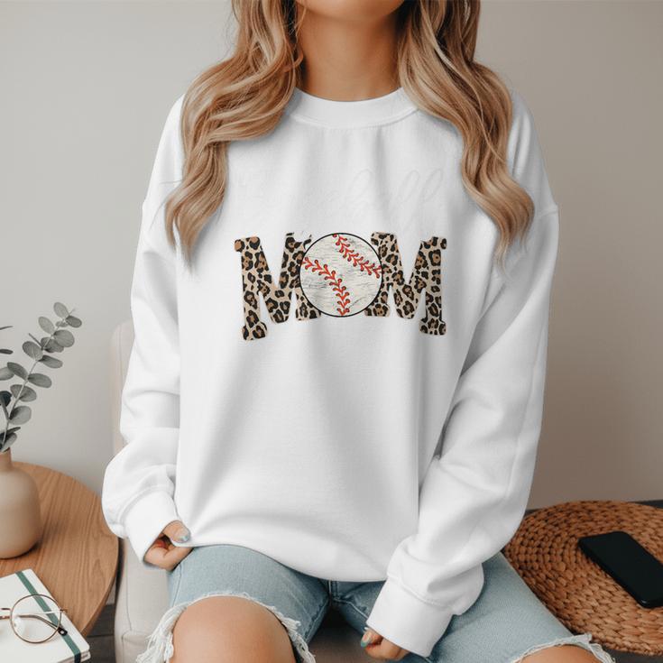 Leopard Baseball Mom Matching Baseball Mama Family Matching Premium Women Crewneck Sweatshirt Leopard Baseball Mom Matching Baseball Mama Family Matching Premium Women Crewneck Sweatshirt