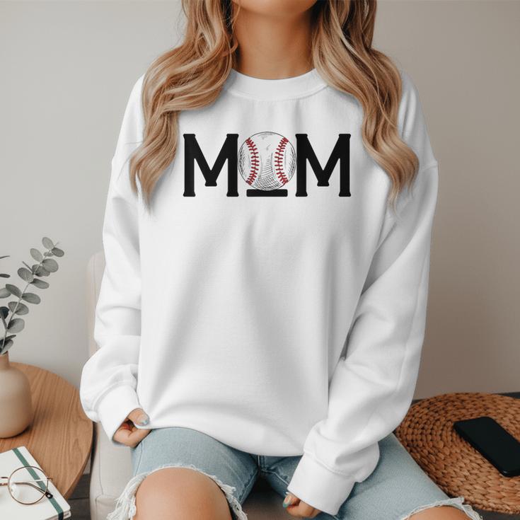 Loud & Proud Baseball Mom Softball Mother Women Mommy Women Crewneck Sweatshirt