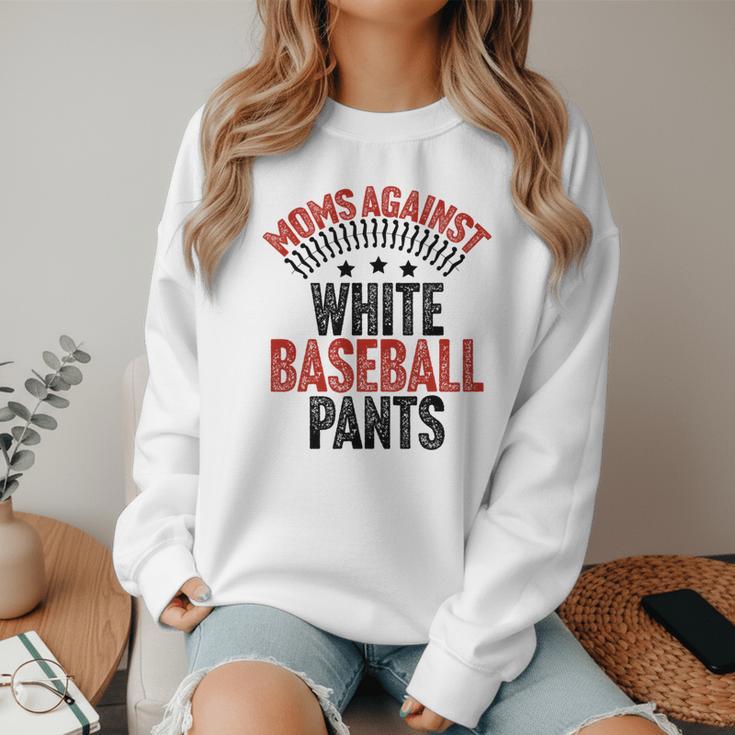 Moms Against Baseball Pants Season Baseball Mom Women Crewneck Sweatshirt Moms Against Baseball Pants Season Baseball Mom Women Crewneck Sweatshirt