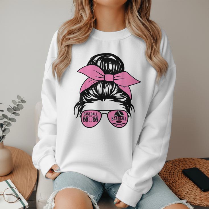 Mother Day Mama Retro Mama Mommy Baseball Mom Women Crewneck Sweatshirt Mother Day Mama Retro Mama Mommy Baseball Mom Women Crewneck Sweatshirt