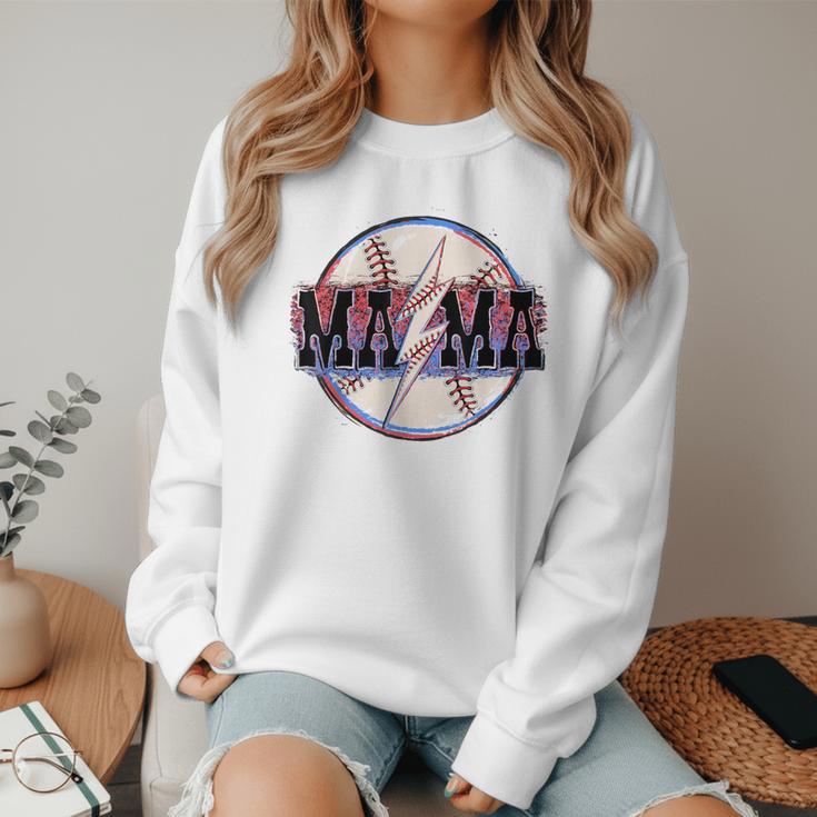 T Ball Mama Baseball Mama Baseball Mom Women Crewneck Sweatshirt T Ball Mama Baseball Mama Baseball Mom Women Crewneck Sweatshirt