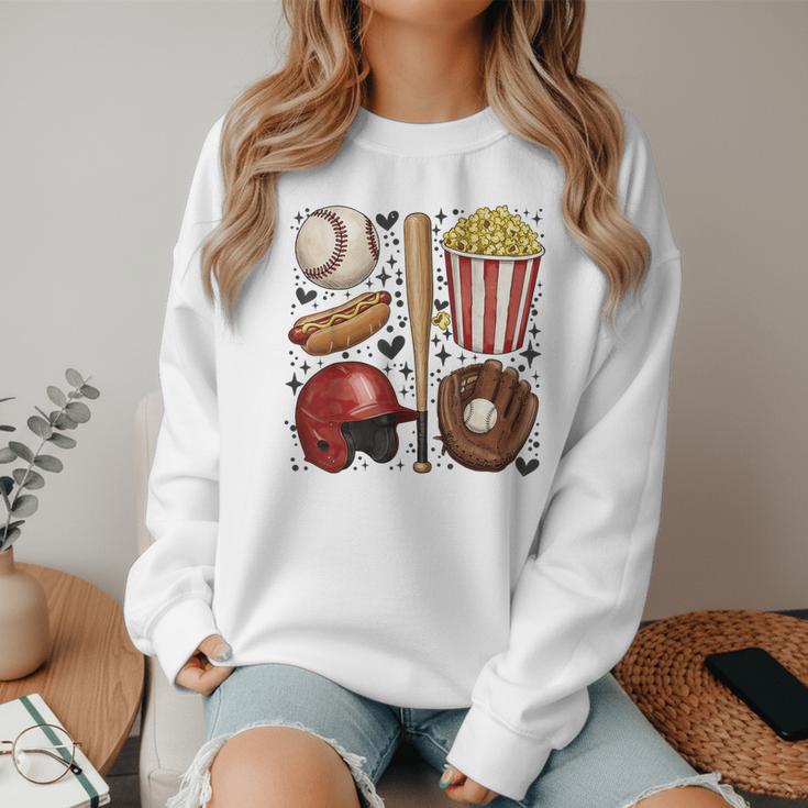 Tis The Season Baseball Mom Game Day Cheering Sports Lover Women Crewneck Sweatshirt Tis The Season Baseball Mom Game Day Cheering Sports Lover Women Crewneck Sweatshirt