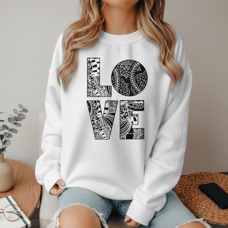 Women's Baseball Softball Baseball Mom LOVE Baseball Women Crewneck Sweatshirt Women's Baseball Softball Baseball Mom LOVE Baseball Women Crewneck Sweatshirt