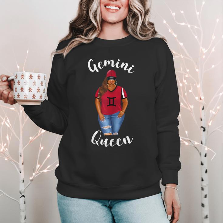 African American Baseball Mom Gemini Queen Zodiac Sign Women Crewneck Sweatshirt African American Baseball Mom Gemini Queen Zodiac Sign Women Crewneck Sweatshirt