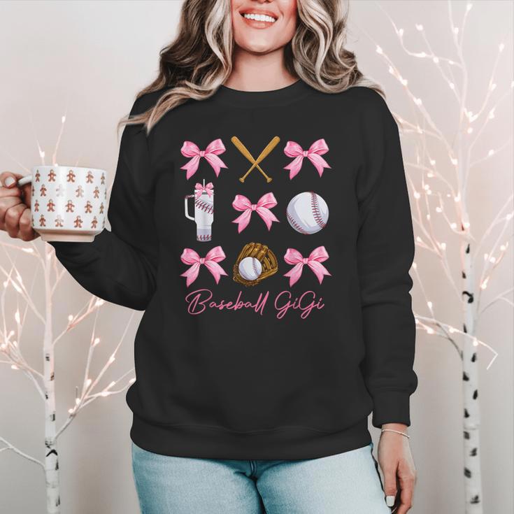 Baseball Gigi Era Bows Baseball Mom Women Women Crewneck Sweatshirt