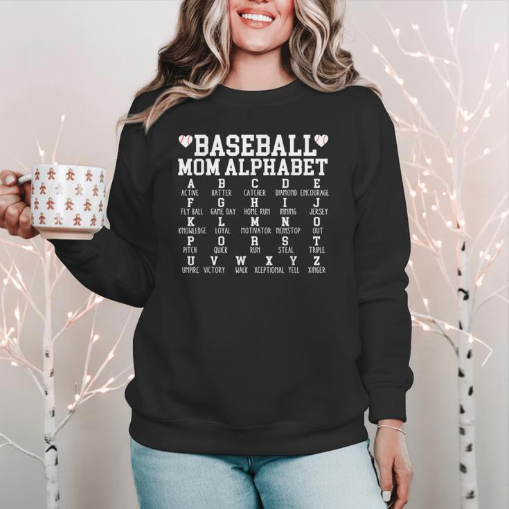 Baseball Mom Alphabet Mommy Mother's Day Motivational Saying Women Crewneck Sweatshirt Baseball Mom Alphabet Mommy Mother's Day Motivational Saying Women Crewneck Sweatshirt