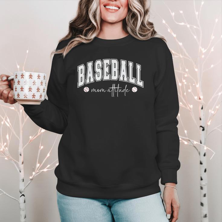 Baseball Mom Attitude Cute Baseball Mom's Sport And Athletic Women Crewneck Sweatshirt Baseball Mom Attitude Cute Baseball Mom's Sport And Athletic Women Crewneck Sweatshirt