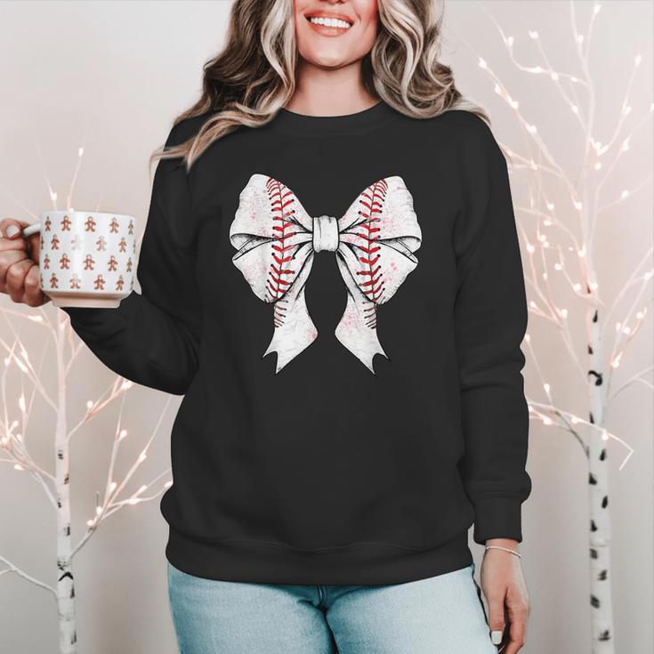 Baseball Mom Coquette Bow Mother's Day Baseball Mom Tees Women Crewneck Sweatshirt Baseball Mom Coquette Bow Mother's Day Baseball Mom Tees Women Crewneck Sweatshirt