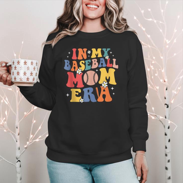 In My Baseball Mom Era Cute Mommy Groovy Women Crewneck Sweatshirt In My Baseball Mom Era Cute Mommy Groovy Women Crewneck Sweatshirt