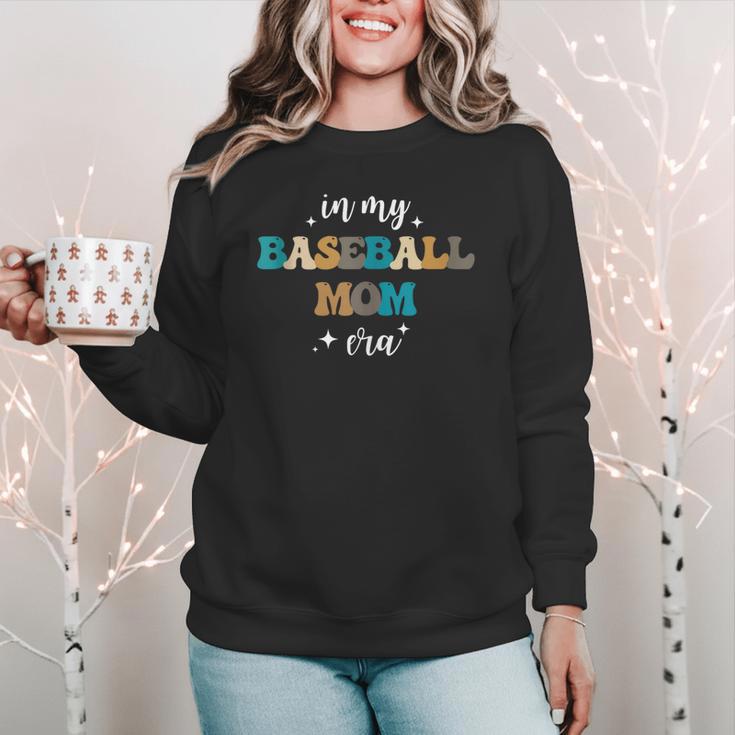 In My Baseball Mom Era Baseball Lover Groovy Vintage Retro Women Crewneck Sweatshirt In My Baseball Mom Era Baseball Lover Groovy Vintage Retro Women Crewneck Sweatshirt
