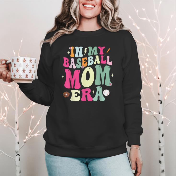 In My Baseball Mom Era Baseball Mama Women Crewneck Sweatshirt