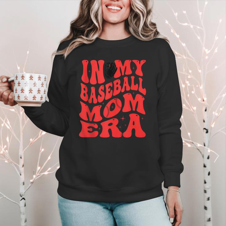 In My Baseball Mom Era Red Women Crewneck Sweatshirt In My Baseball Mom Era Red Women Crewneck Sweatshirt