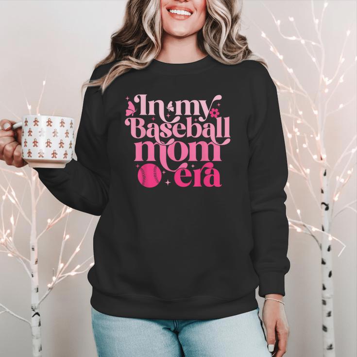 In My Baseball Mom Era Retro Mom Life Mother's Day 2024 Women Crewneck Sweatshirt