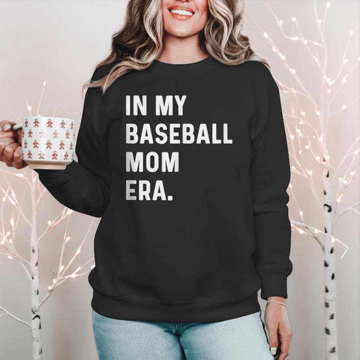 In My Baseball Mom Era Son Baseball Player Pitcher Catcher Women Crewneck Sweatshirt In My Baseball Mom Era Son Baseball Player Pitcher Catcher Women Crewneck Sweatshirt