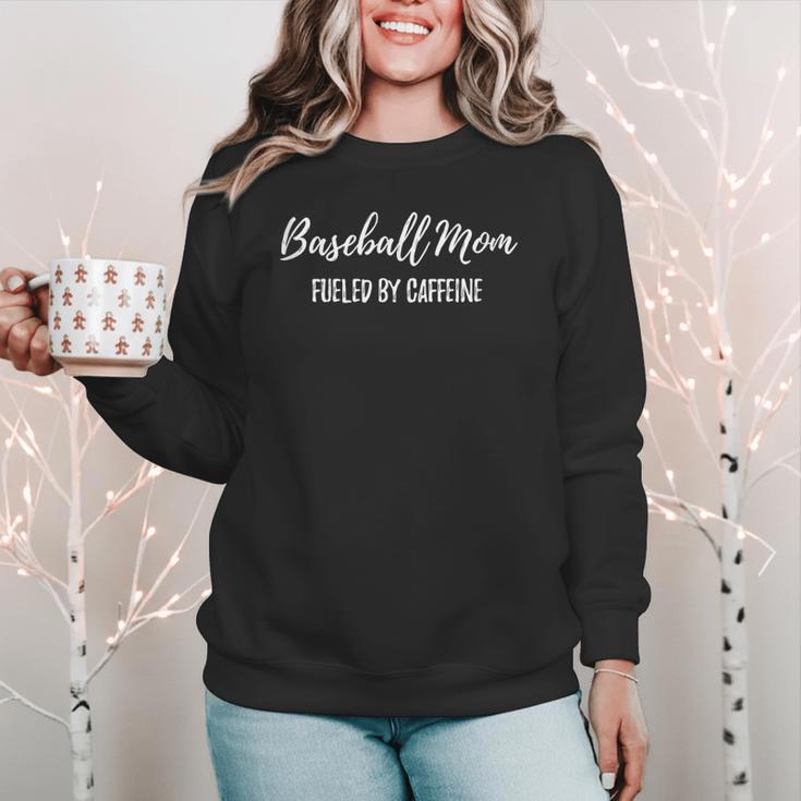 Baseball Mom Fueled By Caffeine Coffee Lover Baseball Team Women Crewneck Sweatshirt Baseball Mom Fueled By Caffeine Coffee Lover Baseball Team Women Crewneck Sweatshirt