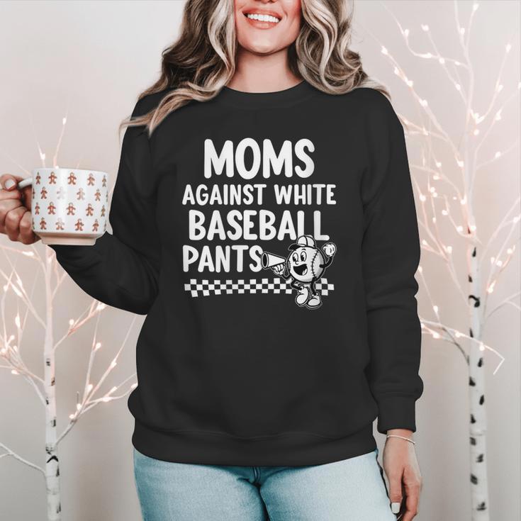 Baseball Mom Game Day Moms Against Pants Women Crewneck Sweatshirt Baseball Mom Game Day Moms Against Pants Women Crewneck Sweatshirt