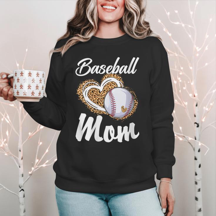 Baseball Mom Grandma Leopard Baseball Lover Fan Women Crewneck Sweatshirt Baseball Mom Grandma Leopard Baseball Lover Fan Women Crewneck Sweatshirt