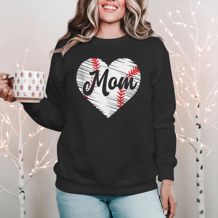 Baseball Mom Heart Mother's Day Mom Grandma Mama Boys Girls Women Crewneck Sweatshirt Baseball Mom Heart Mother's Day Mom Grandma Mama Boys Girls Women Crewneck Sweatshirt