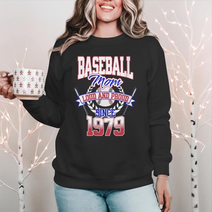Baseball Mom Loud & Proud Since 1979 Women Crewneck Sweatshirt
