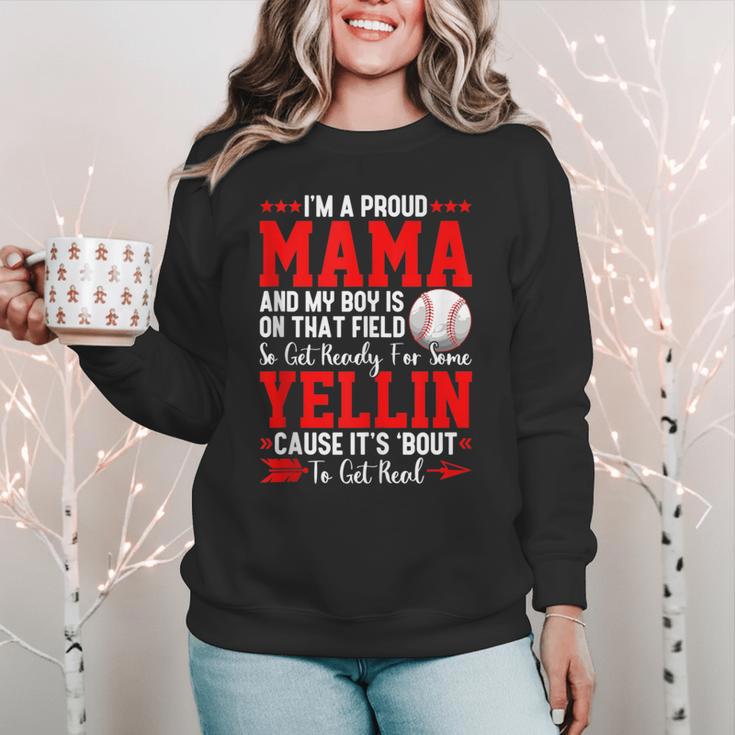 Baseball Mom Mama Baseball Lover Sport Mother's Day Women Crewneck Sweatshirt