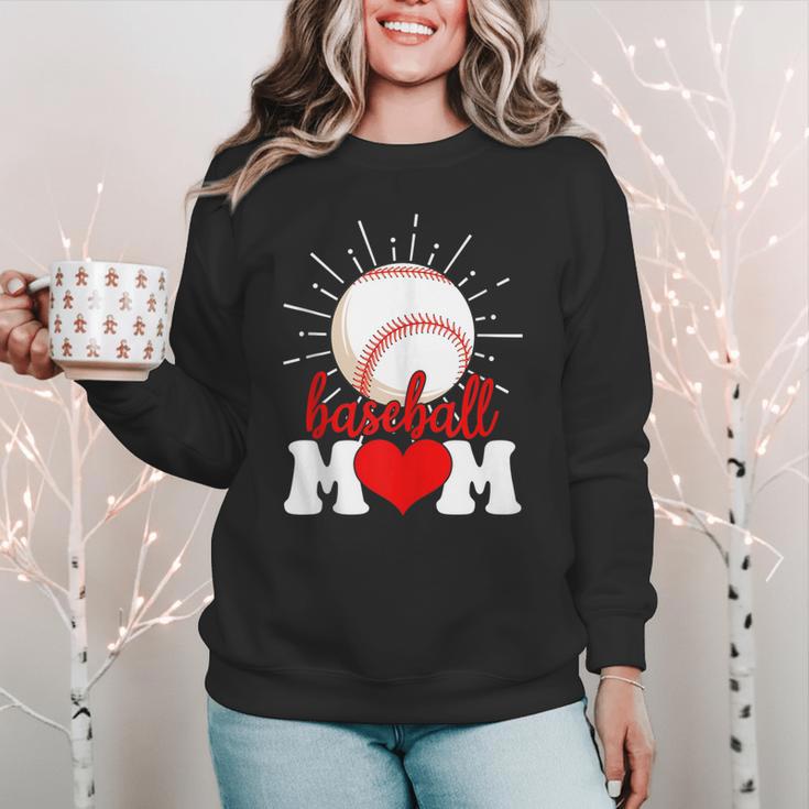 Baseball Mom Mama Mother's Day Sport Lover Women Crewneck Sweatshirt