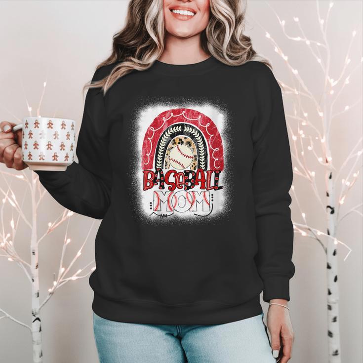 Baseball Mom Rainbow Boho Mommy Women Crewneck Sweatshirt Baseball Mom Rainbow Boho Mommy Women Crewneck Sweatshirt