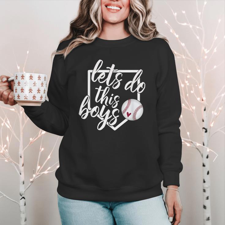Baseball Mom Shirt Baseball Let's Do This Boys Women Crewneck Sweatshirt