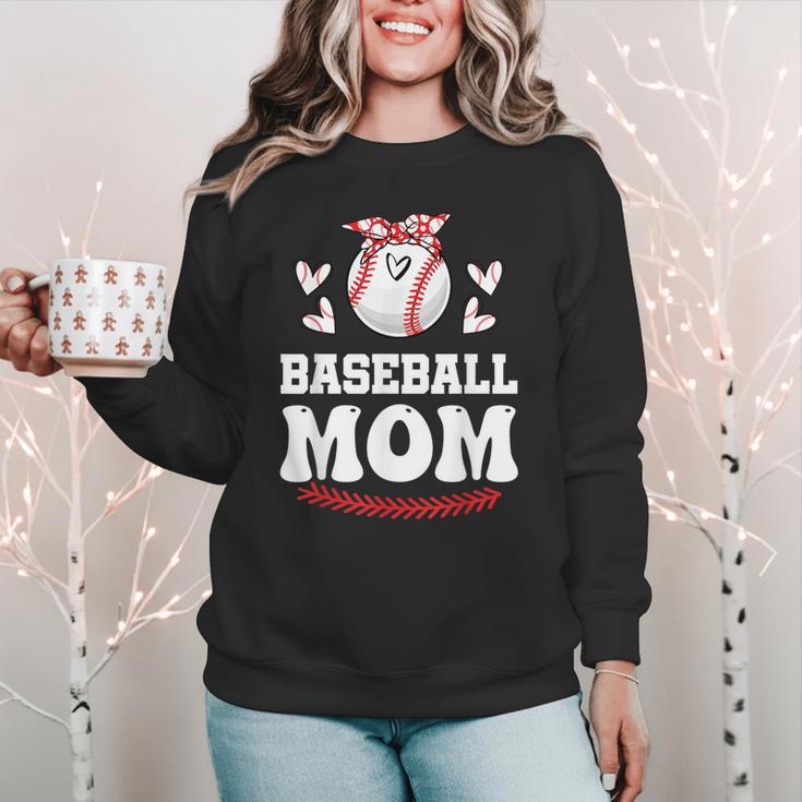 Baseball Mom Shirt Mama Women Baseball Shirt For Women Crewneck Sweatshirt